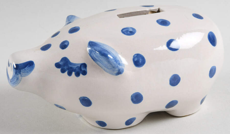 Country Scene Blue Bank by M A Hadley-1