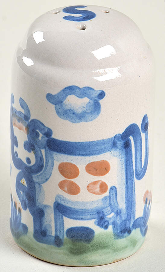 Country Scene Blue Salt Shaker by M A Hadley-1