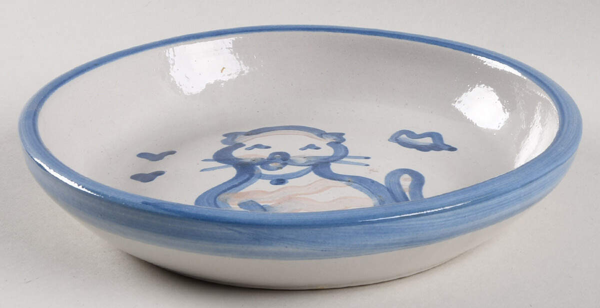 Country Scene Blue 7" Individual Pasta Bowl by M A Hadley-1