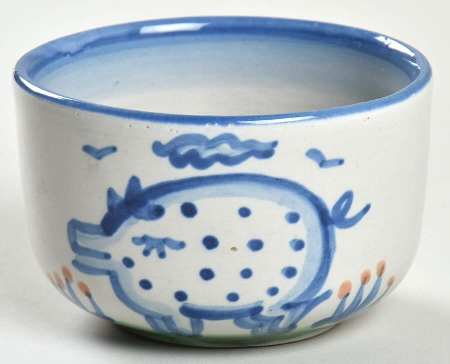 Country Scene Blue Everything Bowl by M A Hadley-1