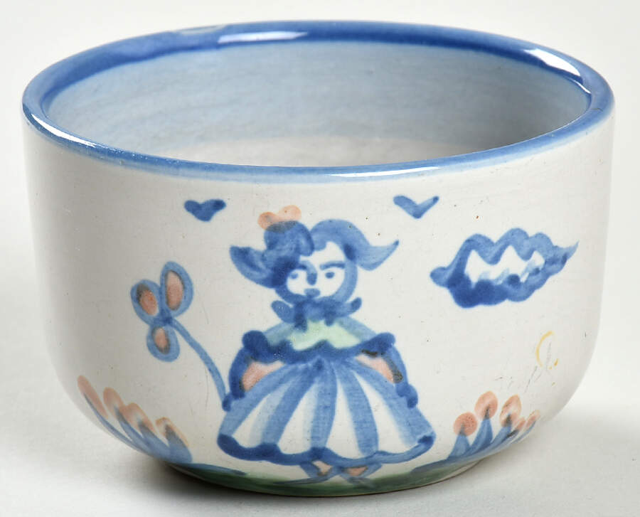 Country Scene Blue Everything Bowl by M A Hadley-1