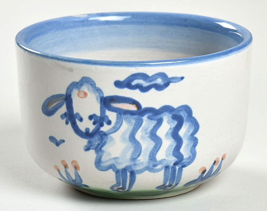 Country Scene Blue Everything Bowl by M A Hadley-1