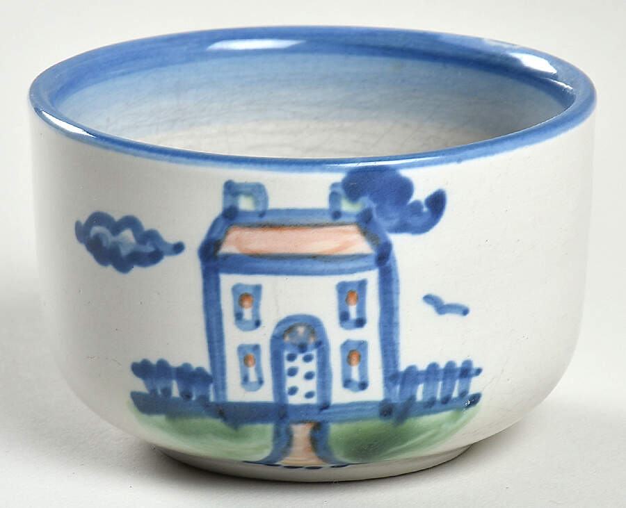 Country Scene Blue Everything Bowl by M A Hadley-1