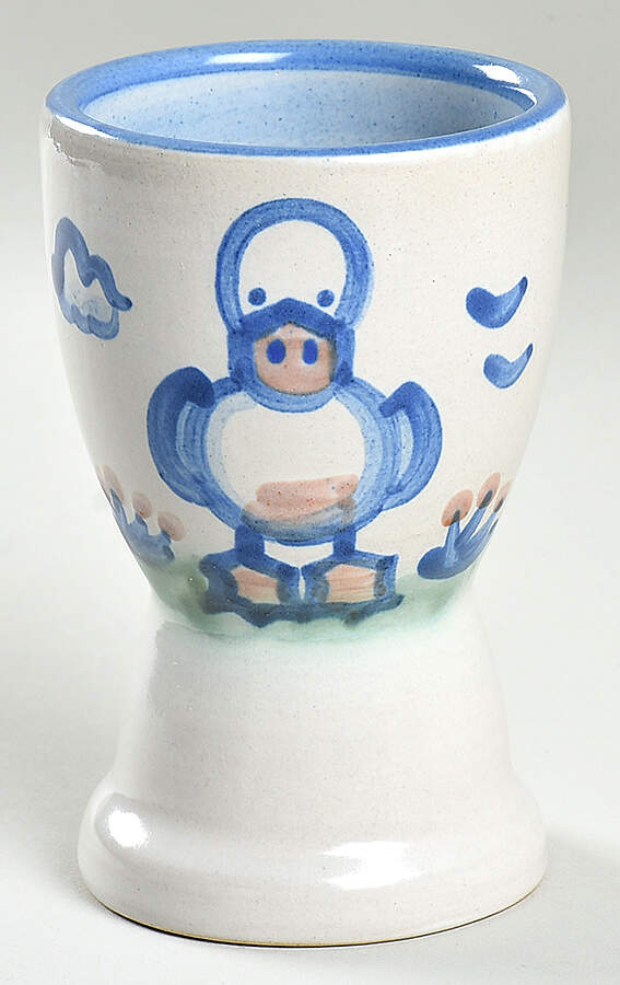 Country Scene Blue Single Egg Cup by M A Hadley-1