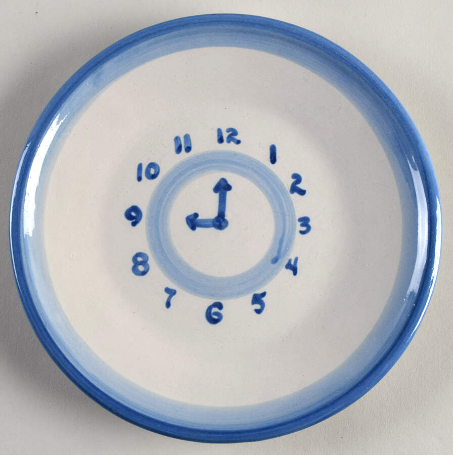 Country Scene Blue Salad/Dessert Plate by M A Hadley-1