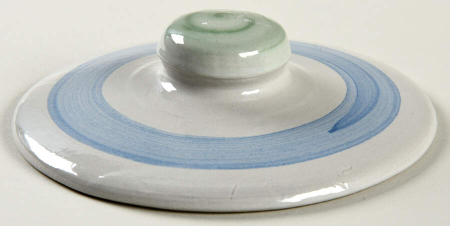 Country Scene Blue Lid for Medium Canister by M A Hadley-1