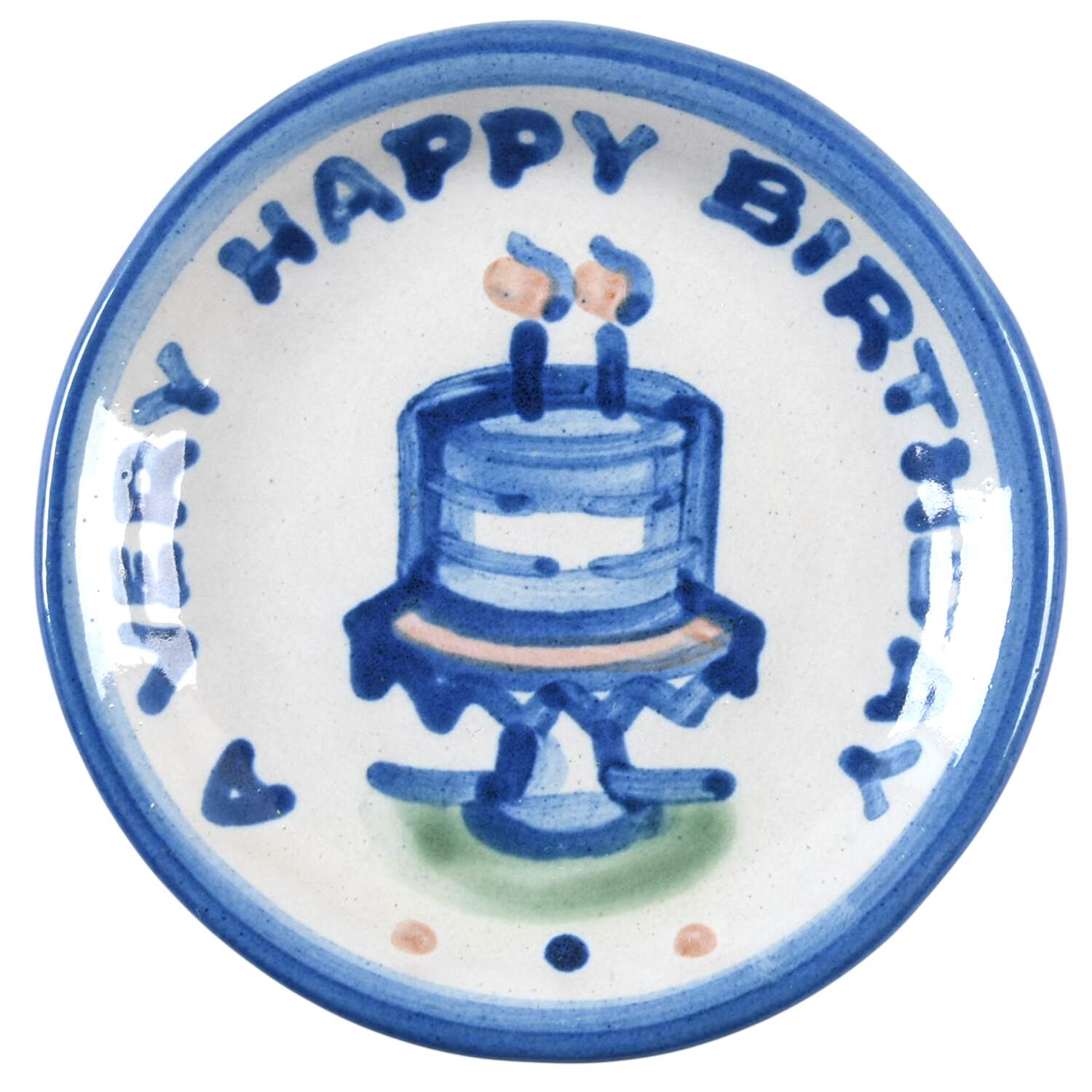 Country Scene Blue Coaster by M A Hadley-1