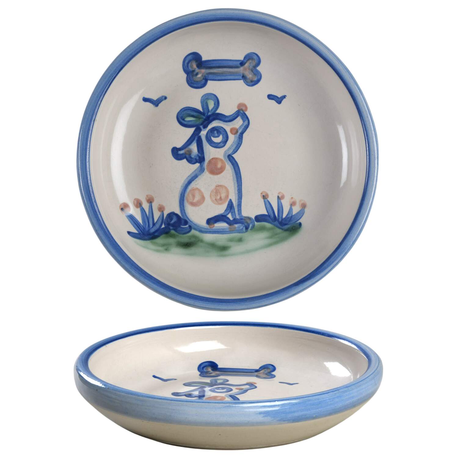 Country Scene Blue 7" Individual Pasta Bowl by M A Hadley-1
