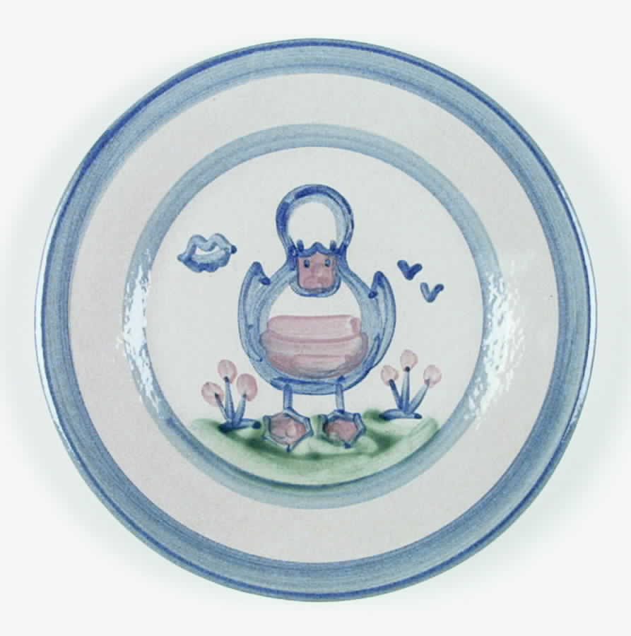 Country Scene Blue Luncheon Plate by M A Hadley-1