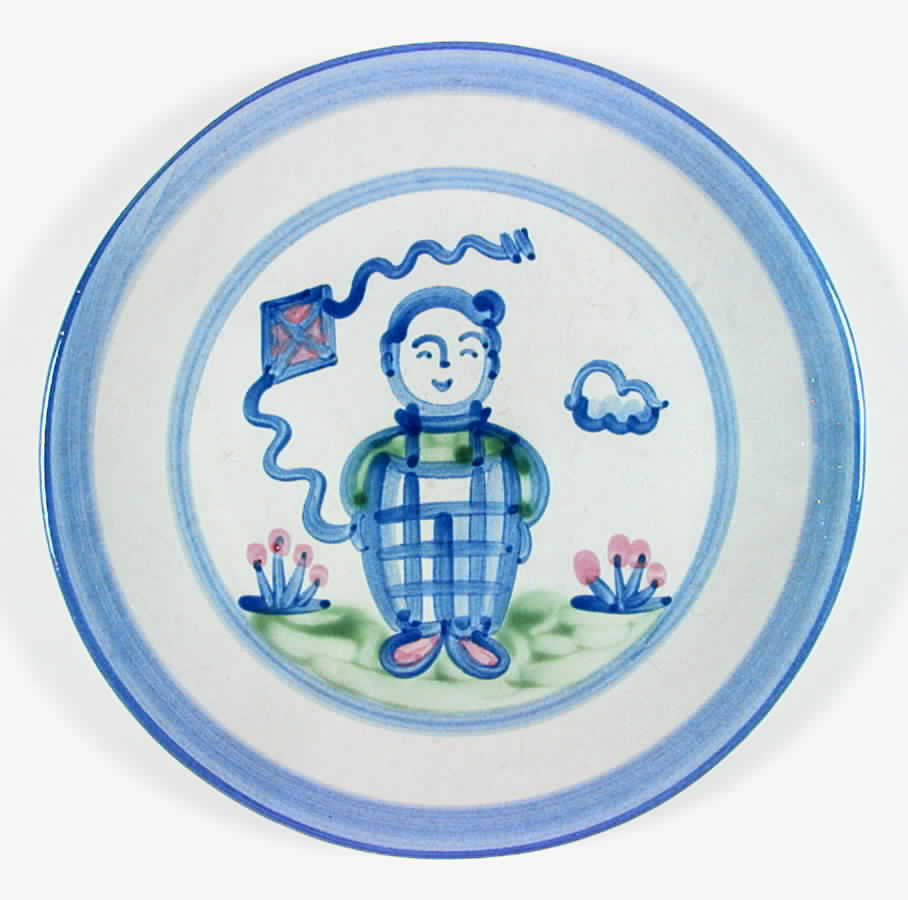 Country Scene Blue Salad/Dessert Plate by M A Hadley-1