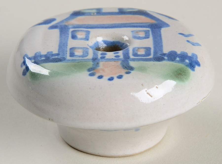 Country Scene Blue Drawer/Cabinet Pull/Knob by M A Hadley-1