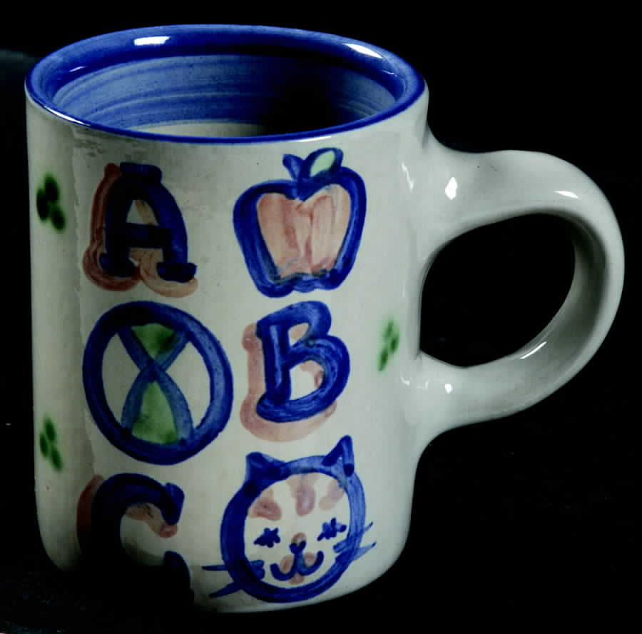 Country Scene Blue Child's Mug by M A Hadley-1
