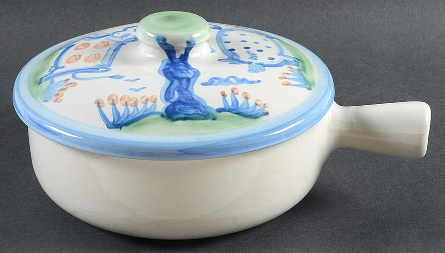 Country Scene Blue 1.5 Qt Round Covered Vegetable by M A Hadley-1
