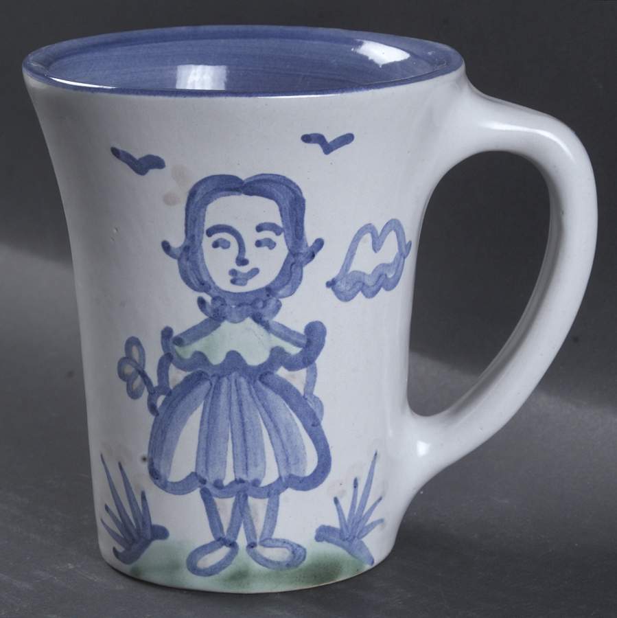 Country Scene Blue Grandmug by M A Hadley-1