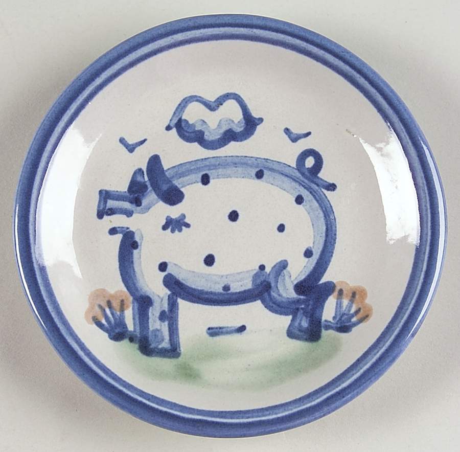 Country Scene Blue Coaster by M A Hadley-1