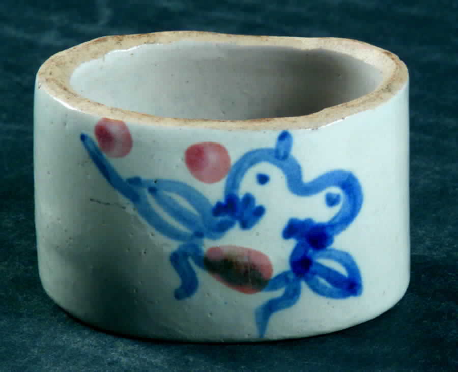 Country Scene Blue Napkin Ring by M A Hadley-1