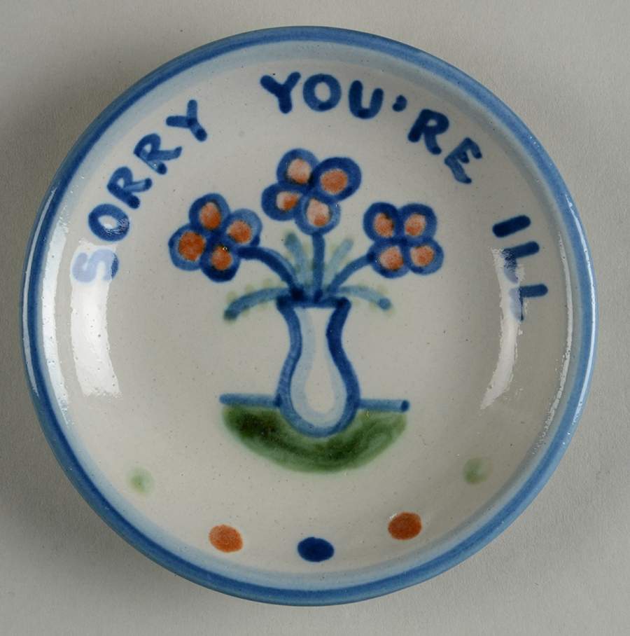 Country Scene Blue Coaster by M A Hadley-1