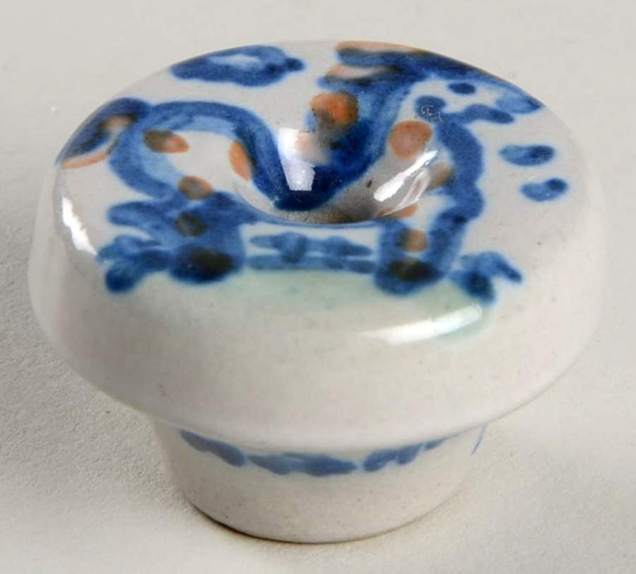 Country Scene Blue Drawer/Cabinet Pull/Knob by M A Hadley-1