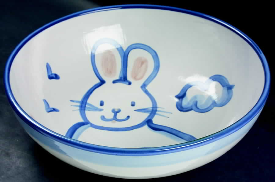 Country Scene Blue 11" Pasta Serving Bowl by M A Hadley-1