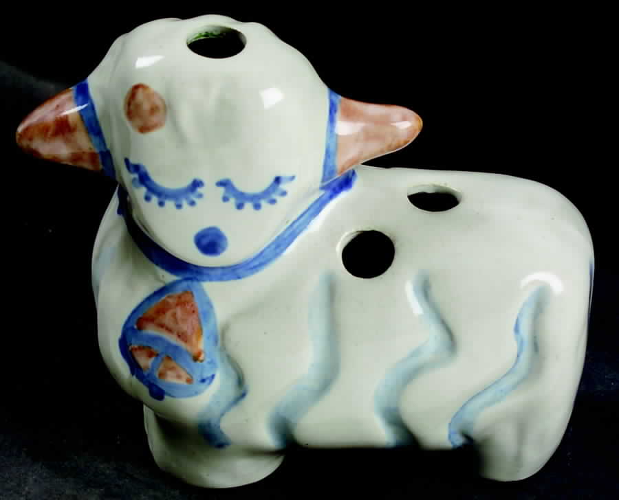 Country Scene Blue Toothbrush Holder by M A Hadley-1