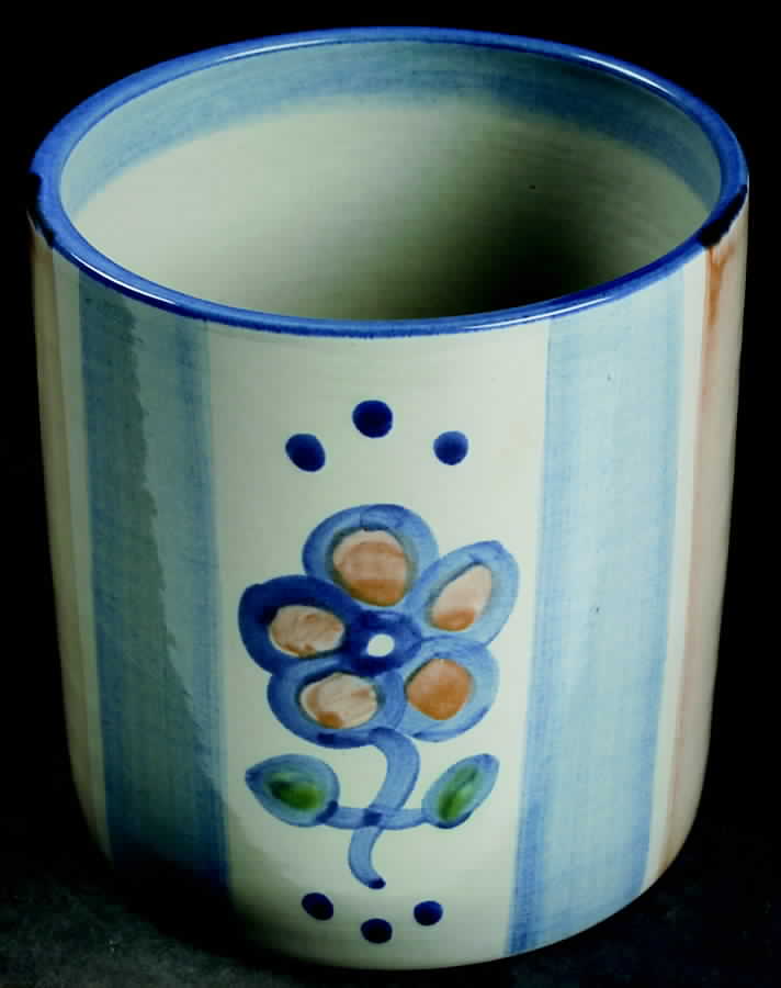 Country Scene Blue Utensil Holder by M A Hadley-1