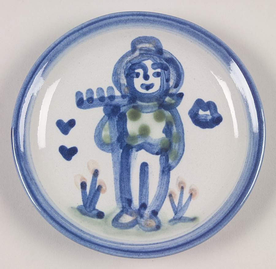 Country Scene Blue Coaster by M A Hadley-1