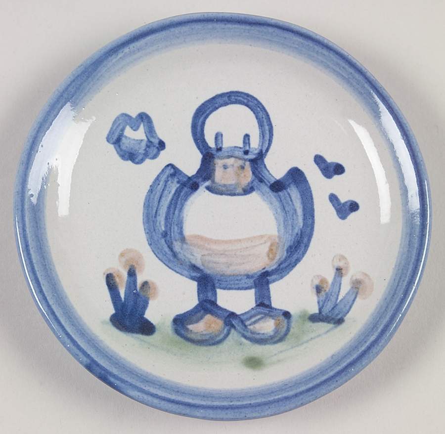 Country Scene Blue Coaster by M A Hadley-1