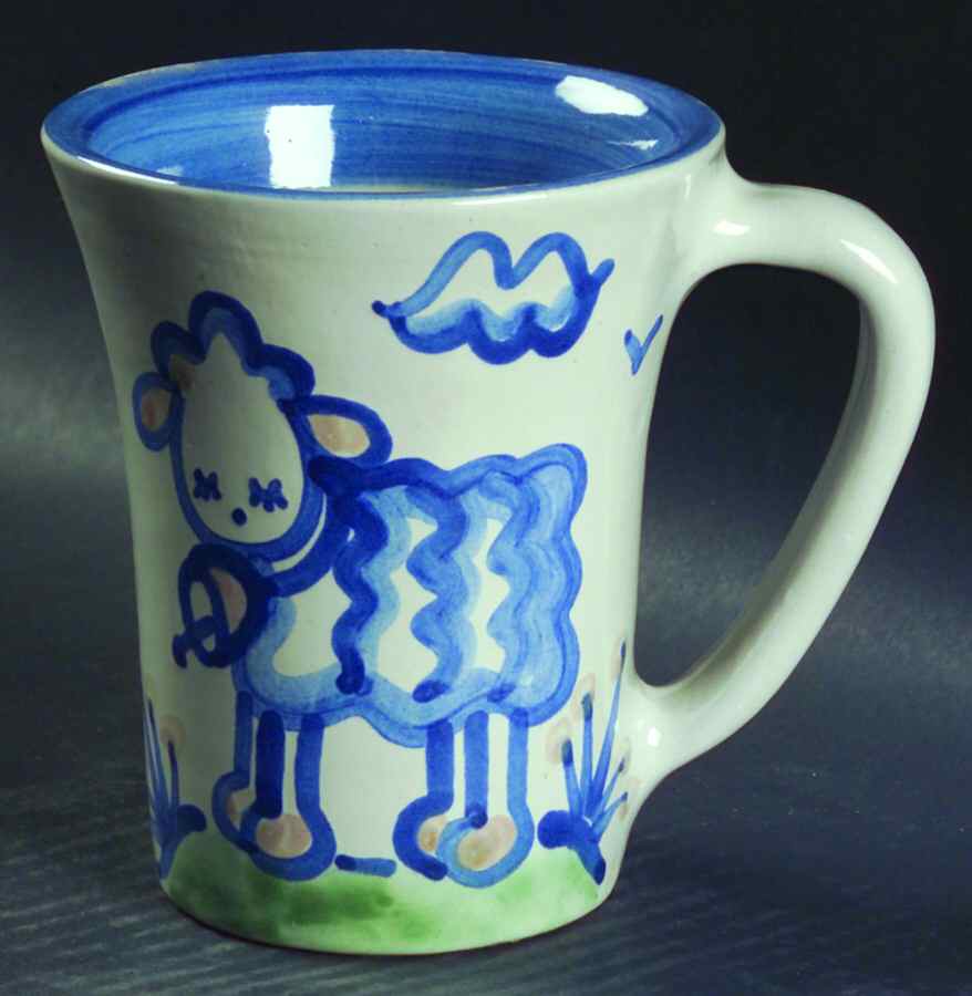 Country Scene Blue Grandmug by M A Hadley-1