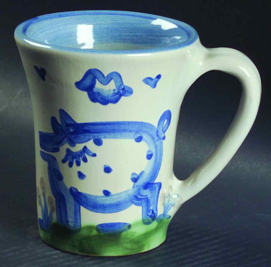 Country Scene Blue Grandmug by M A Hadley-1