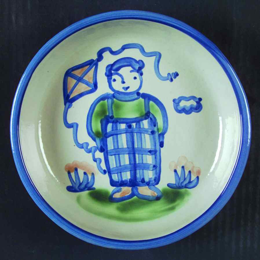 Country Scene Blue 7" Individual Pasta Bowl by M A Hadley-1
