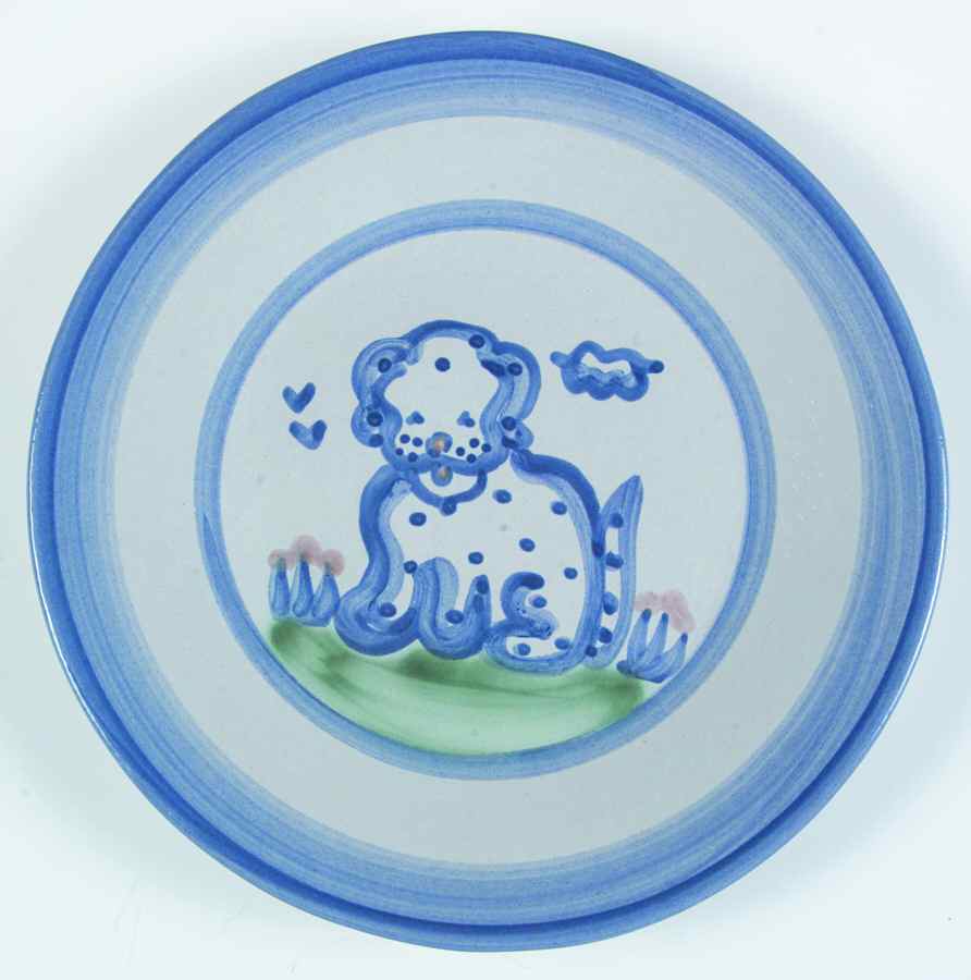 Country Scene Blue Luncheon Plate by M A Hadley-1