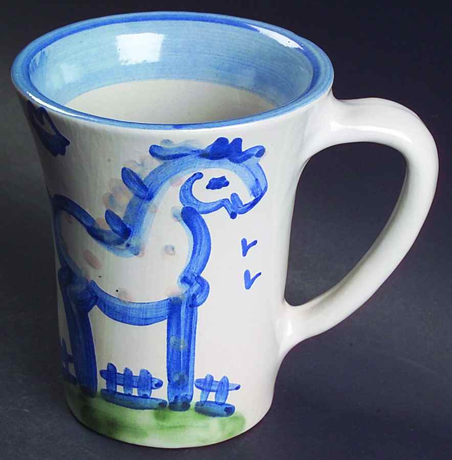 Country Scene Blue Grandmug by M A Hadley-1