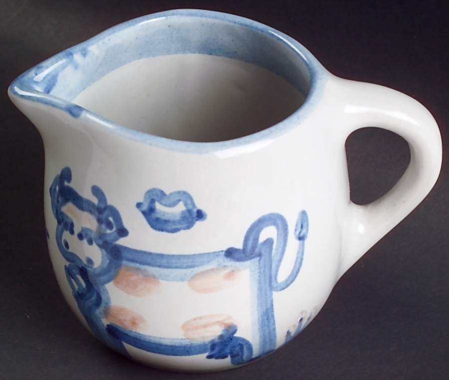 Country Scene Blue Oversize Creamer by M A Hadley-1