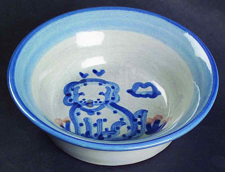 Country Scene Blue Ramekin by M A Hadley-1