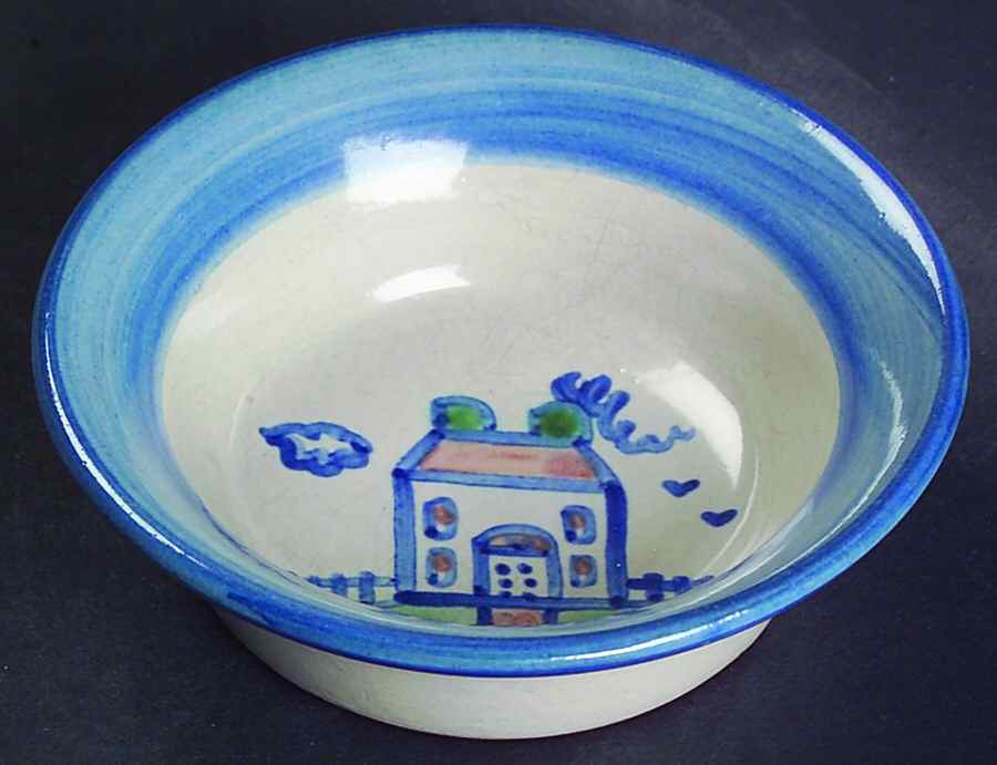 Country Scene Blue Ramekin by M A Hadley-1