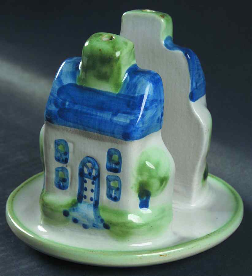 Country Scene Blue Napkin Holder by M A Hadley-1
