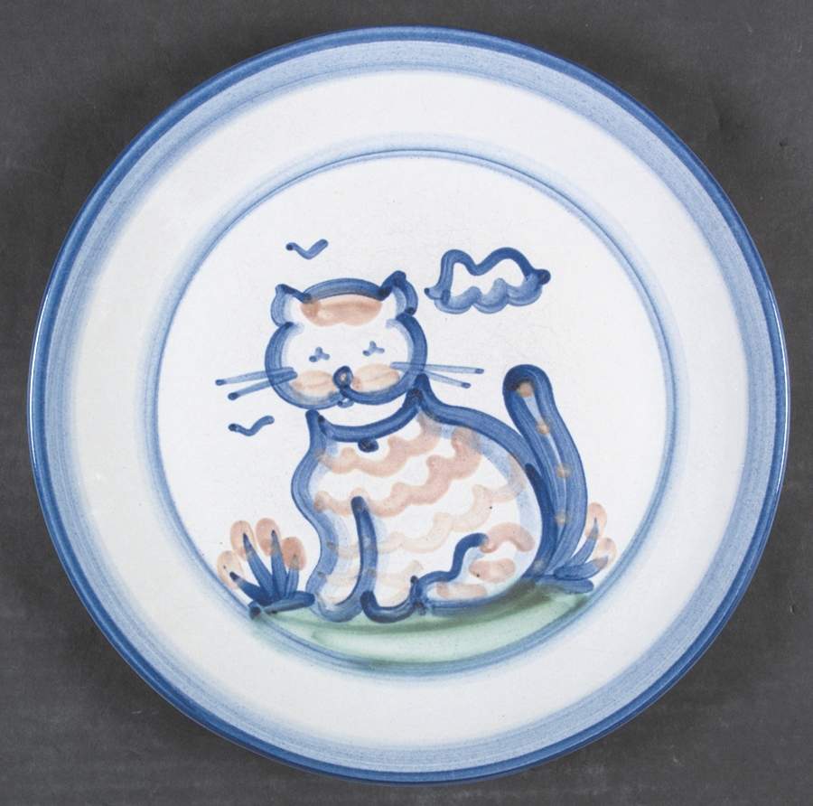 Country Scene Blue Dinner Plate by M A Hadley-1