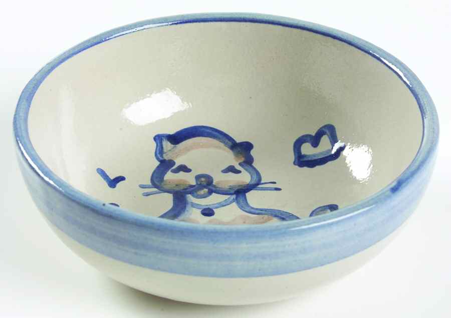 Country Scene Blue Coupe Cereal Bowl by M A Hadley-1