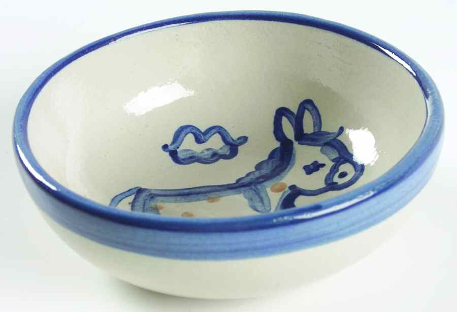 Country Scene Blue Coupe Cereal Bowl by M A Hadley-1