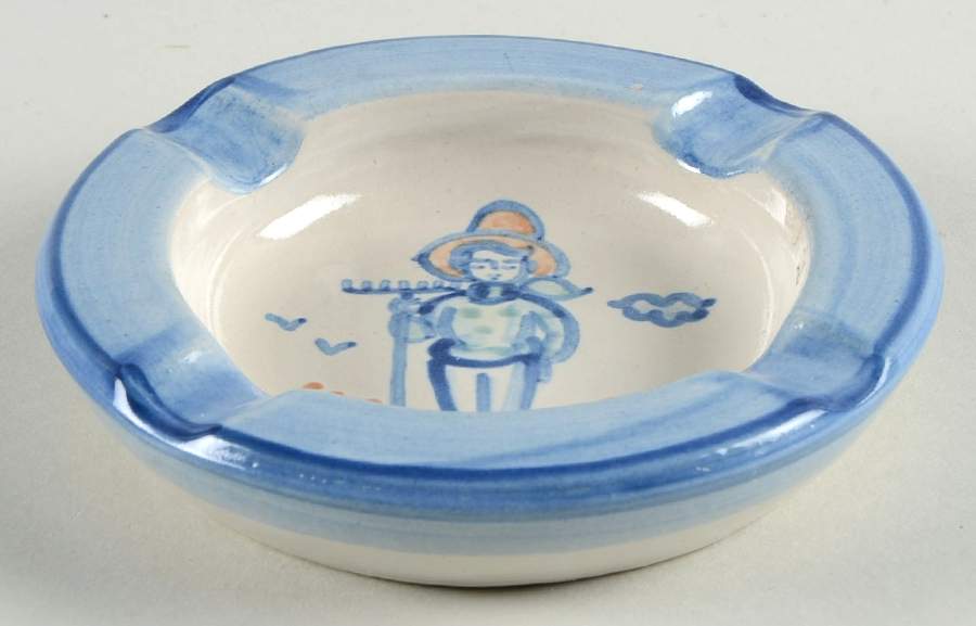 Country Scene Blue 5" Ashtray by M A Hadley-1