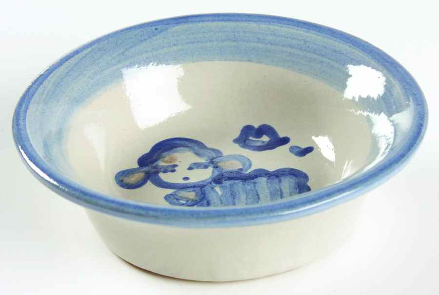 Country Scene Blue Ramekin by M A Hadley-1
