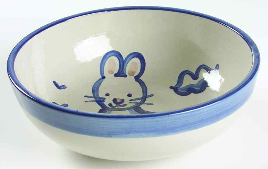Country Scene Blue 8" Round Vegetable Bowl by M A Hadley-1