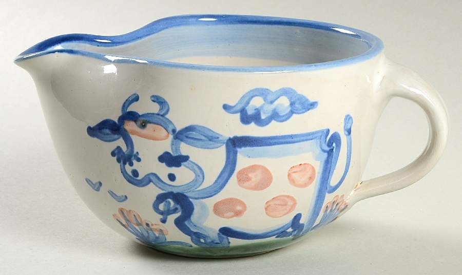 Country Scene Blue 16 Oz Pitcher by M A Hadley-1
