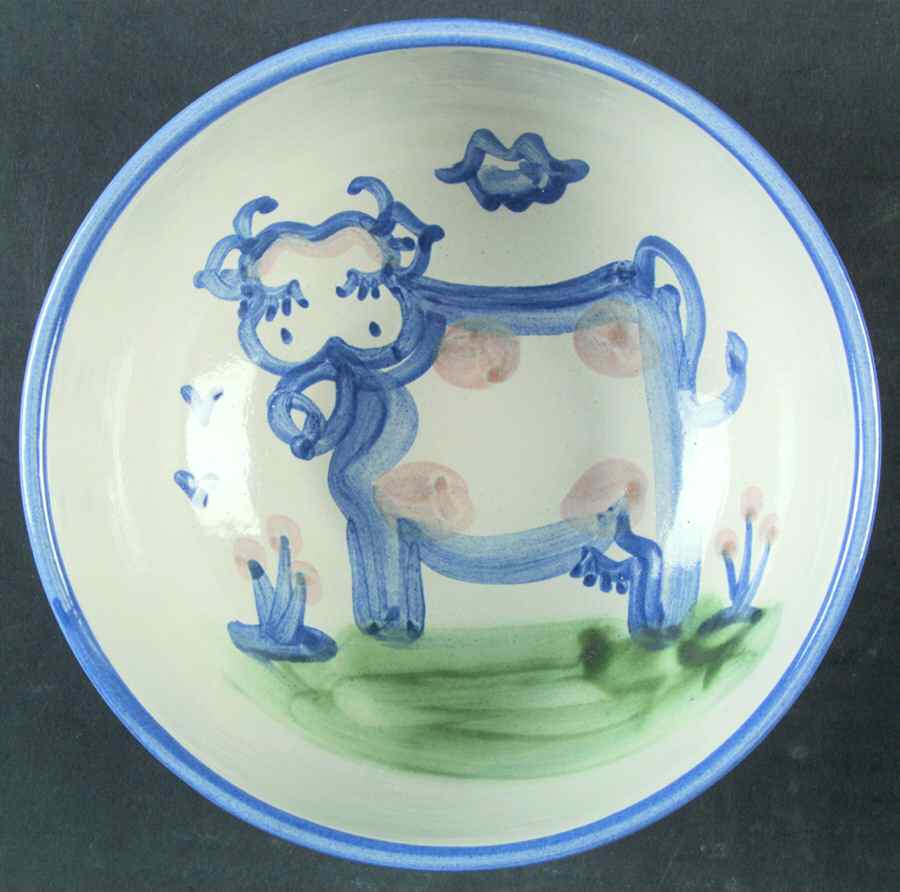 Country Scene Blue 6" Salad Serving Bowl by M A Hadley-1