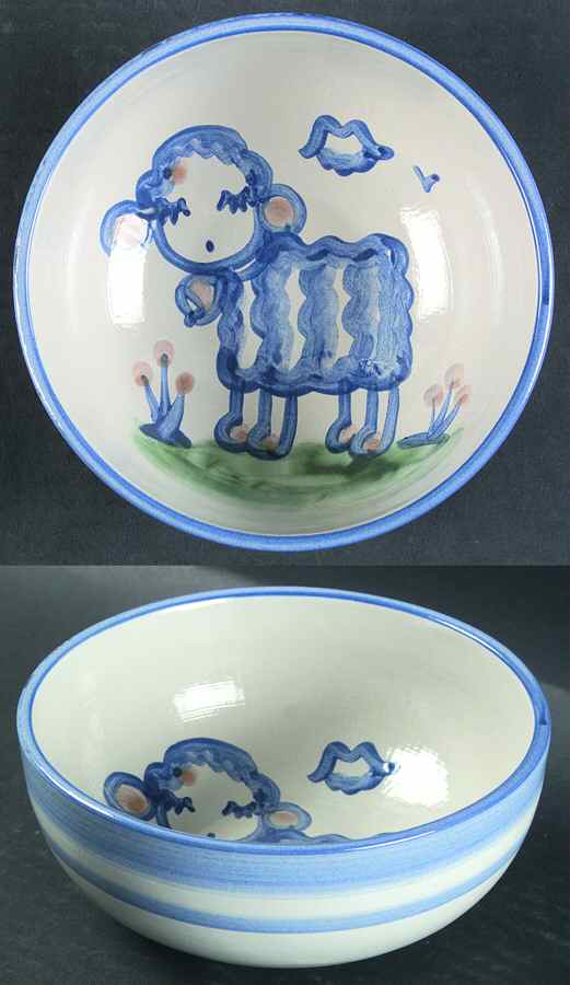 Country Scene Blue 6" Salad Serving Bowl by M A Hadley-1