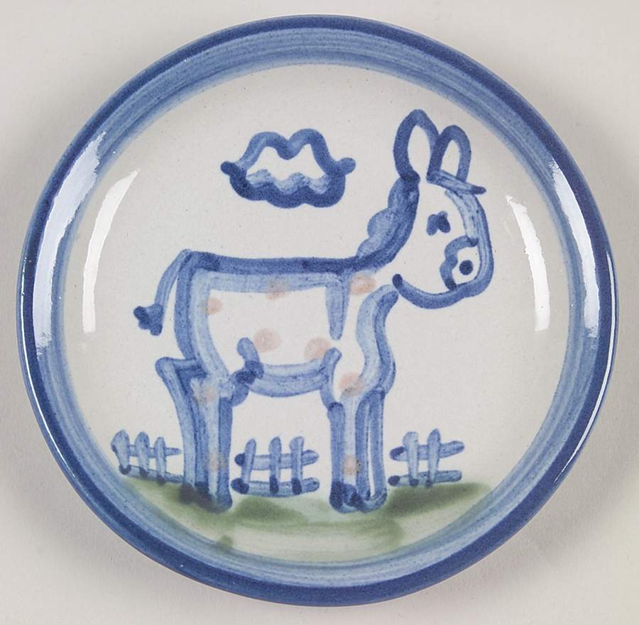 Country Scene Blue Coaster by M A Hadley-1