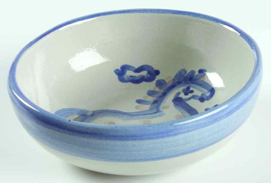 Country Scene Blue Coupe Cereal Bowl by M A Hadley-1