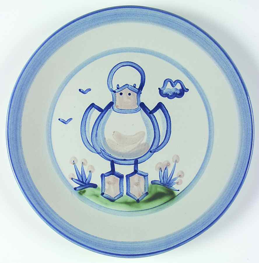 Country Scene Blue Dinner Plate by M A Hadley-1