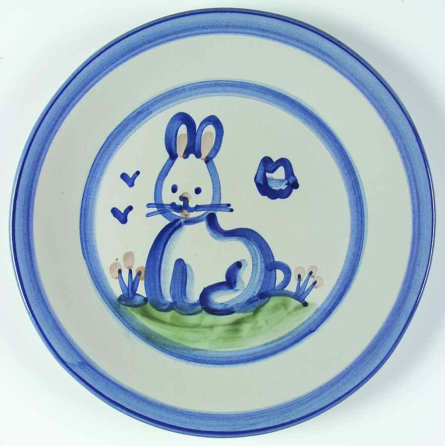 Country Scene Blue Dinner Plate by M A Hadley-1
