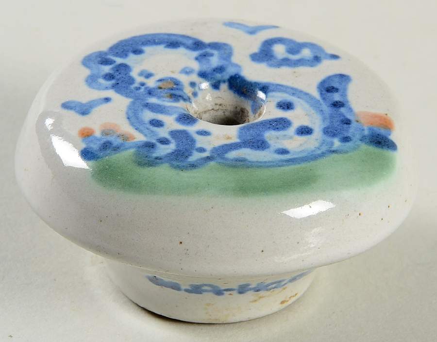 Country Scene Blue Drawer/Cabinet Pull/Knob by M A Hadley-1